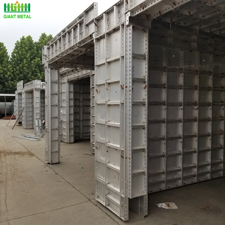Aluminum construction formwork for concrete forms plywood