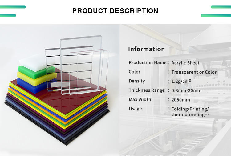 klares Acrylblatt clear acrylic sheet