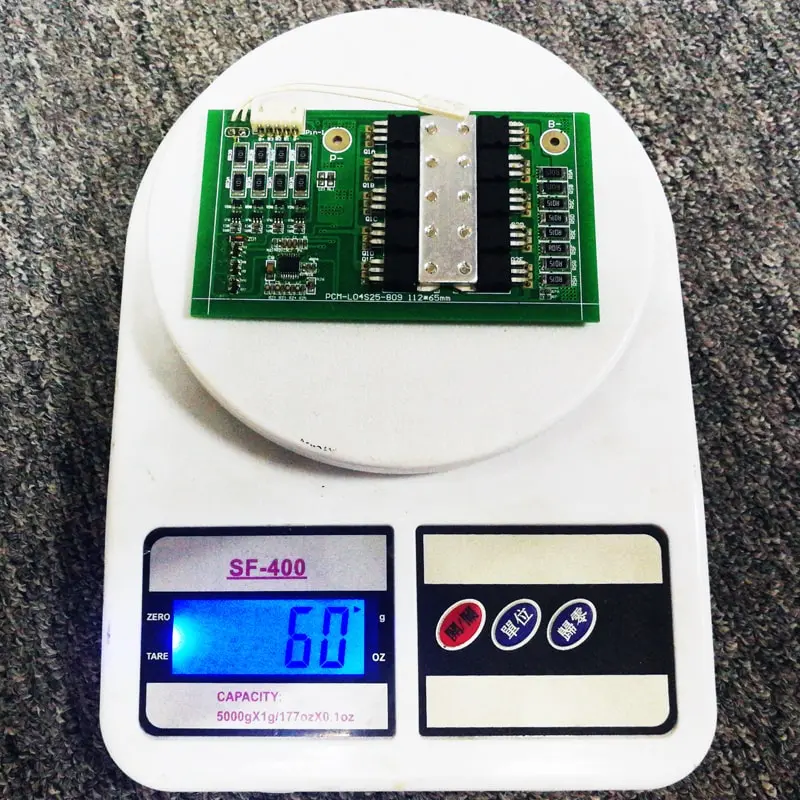 4s 20A PCM BMS for 14.4V 14.8V Li-ion/Lithium/ Li-Polymer 12V 12.8V LiFePO4 Battery Pack Size L112*W65*T9mm (PCM-L04S25-809)