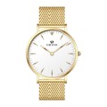 Lady Minimalist Wrist Watch With Mesh Band