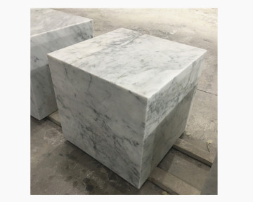 Small White Marble Cube Coffee Table