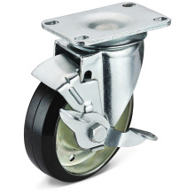 load nylon side brake heavy duty cart caster