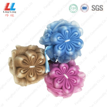 Deep color flower mix mesh sponge ball