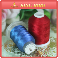 2016 New Products Small Plastic Cone Dyed Rayon Filament Thread