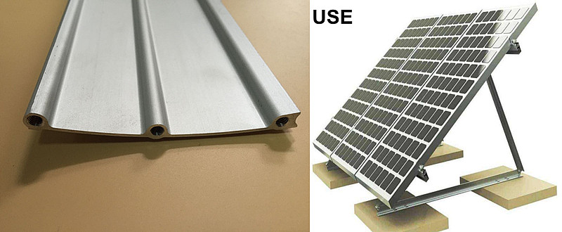 glossy sliver white anodized solar mounting aluminum profile