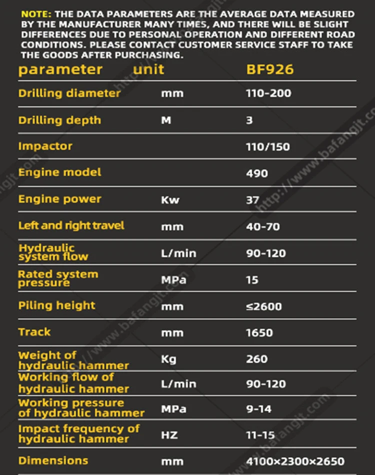 Rotary Drilling Rig Round Post Highway Guardrail Pile Driver