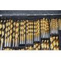 230pcs tin-coated drill bit set