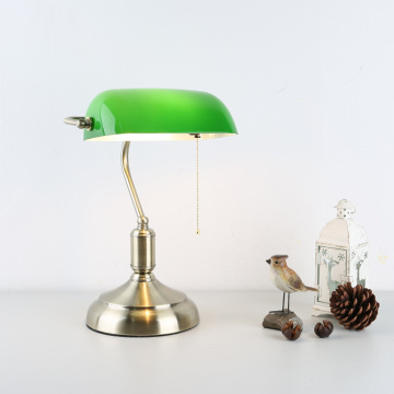 Lampa stołowa LEDER z zielonego szkła z mosiądzu