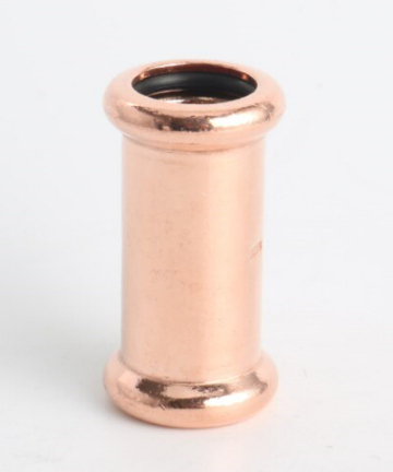 Copper press fitting coupling fitting for plumbing system