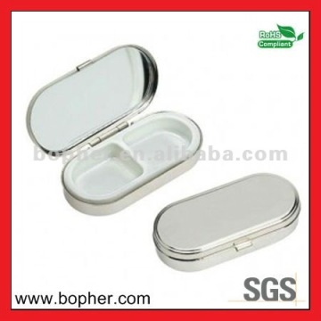 3 case metal pill box with logo