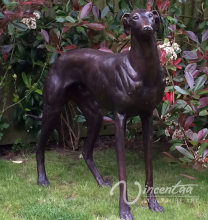 Lively Life Size Bronze Greyhound Dog Statue for Indoor Decoration