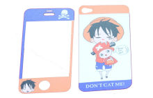 Cartoon Durable Iphone Cover Sticker Of Plain / Glossy / Matte Film Lamination