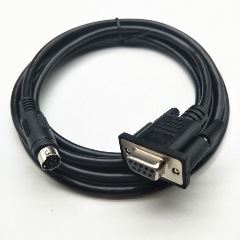 Ganska hållbar Mini DIN 8 -stift till Rs232 DB9 Kvinnlig adapter FTDI Computer TV -kabel