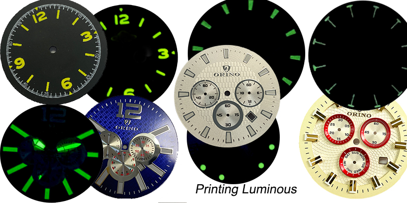 printing luminous watch dial for man watches