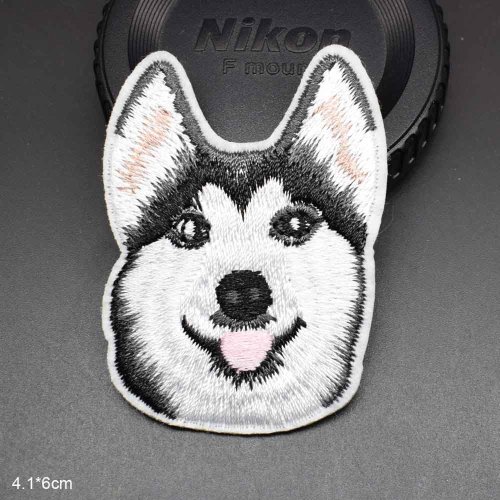 Lover Spotty Dog Husky Volle Tierstickerei Patches