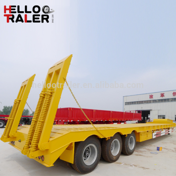 3 axel 40t lowbed semi trailer truck trailer