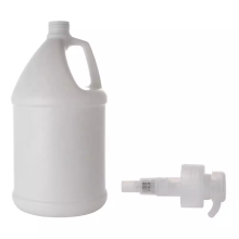 Good quality white color customized platic hdpe 1 gallon bottles with lotion pump dispenser