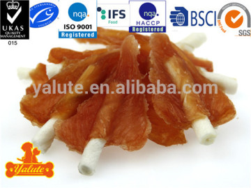 Mini Chicken Jerky wrap Rawhide chew stick pet treat