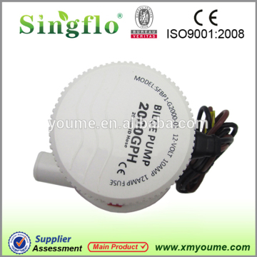 Singflo 12/24v dc boat bilge pump/2000gph manual bilge pump for marine boat/bilge pump 12volt