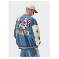 Mens Blue Varsity Jacket Baseball Capsule