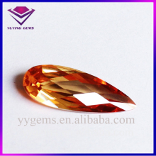Customized Pear Shape Facet Cubic Zirconia Dark Champagne Lab Created CZ Gemstone