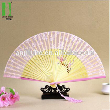 Flower printed gift hand fan