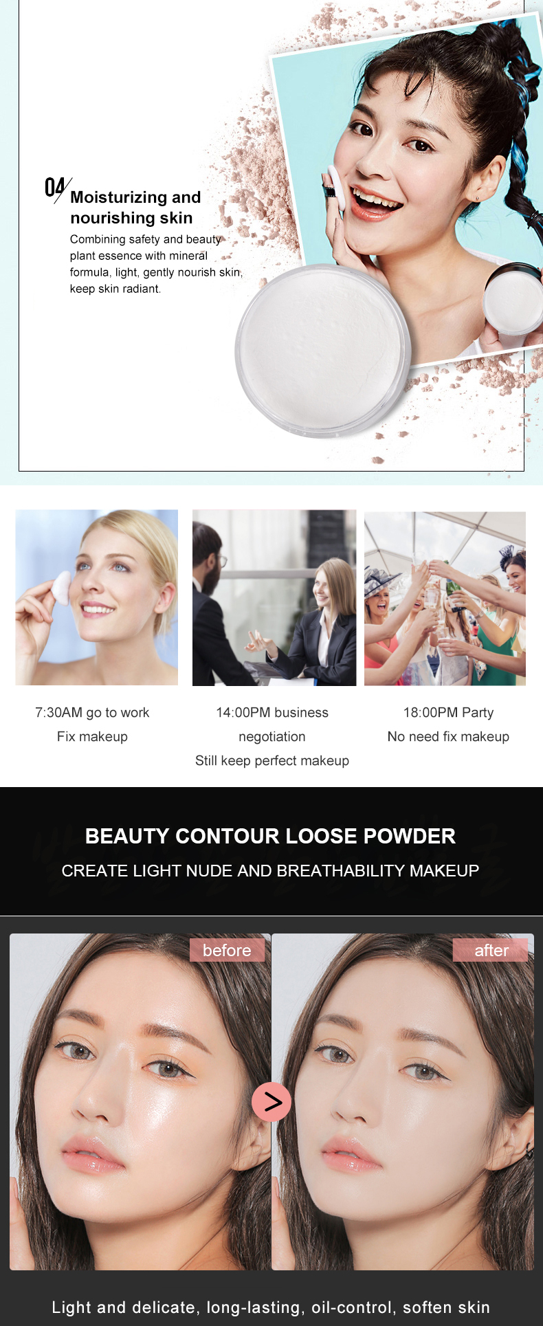 Powder Translucent Natural Smooth Vegan Loose Powder