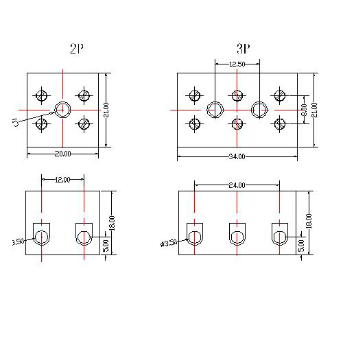 AT808-12.0XX-B Feed Through Terminal Block Pitch12.0mm 