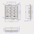 Mini DES Encrypting Pin Pad for portable kiosk