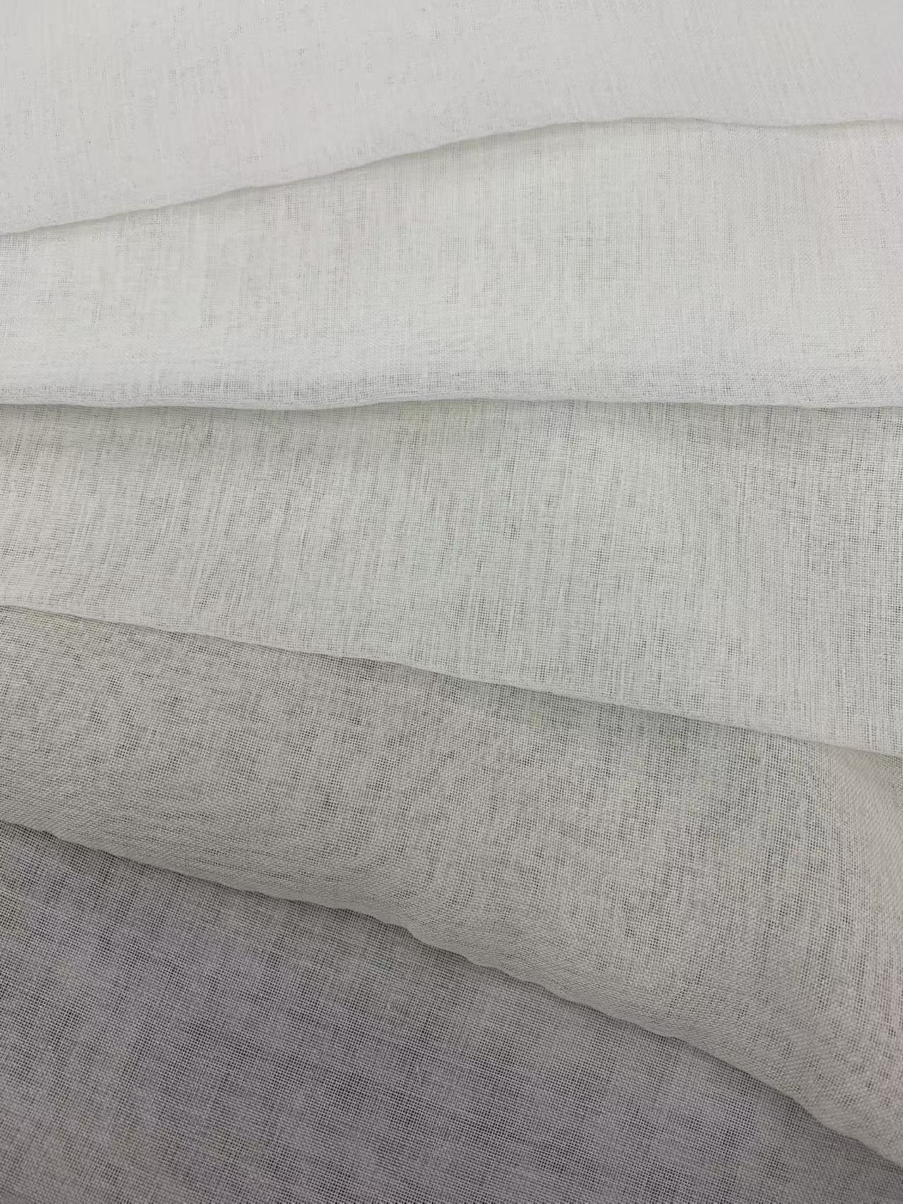 Tela transparente de color liso para cortinas Solid Color Sheer Fabric for Curtains