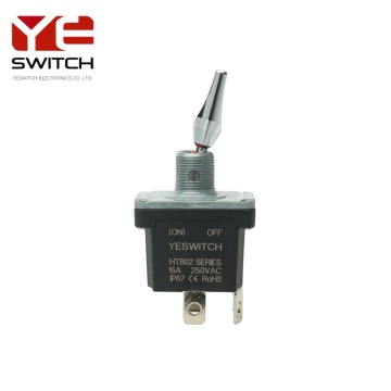 Dual (ON)-OFF Flat Metal Handle Toggle Switch