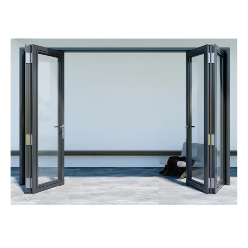 Accordion Aluminium Frame Glass Door