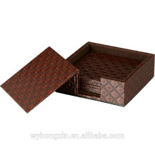 faux leather placemat and coaster