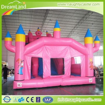 Princess castle,inflatable jumping castle,inflatable pink colour bouncy castle