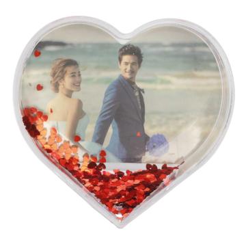 VALENTINE'S DAY WATERFLOOD LOVE FLOATING SEQUIN PHOTO FRAME