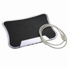 Mouse pad with USB hub