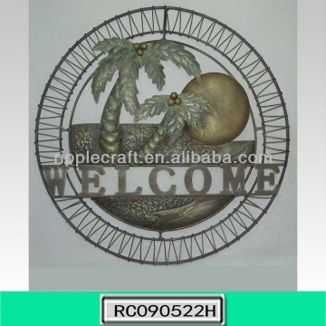 decorative wrought iron welcome sign