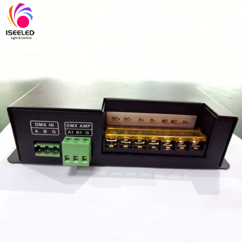 Decoder LED Controller 4Channel DMX kanggo Strip RGBW