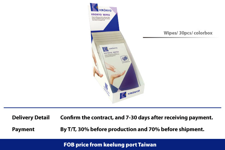 Kronyo Wipes 30pcs Box Packaged