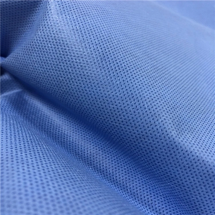 SMS 100%PP Nonwoven Fabric for Isolation Gown/Anti-Bacterial Fabric Surgical Gown/Protective Clothing Fabric, 40/50GSM