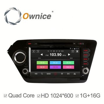 Ownice Android 4.4 car GPS video RADIO for Kia K2 Rio with GPS Navigation Stereo WIFI 3G Bluetooth DVD