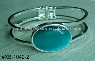 2016 hot new spring bangle with oval cateye stone,diamond bangle,bangle bracelet jewelry