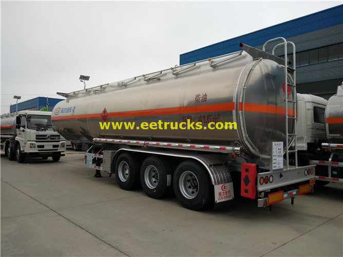 42m3 Tri-axle Dizeli Trailers Mafuta ya Tanker