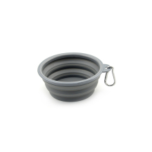 Portable Dog Feeding Bowl: Outdoor Plastic Folding Bowl for Pets with Water Basin