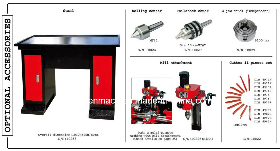 Fs-Sc4 Bench Lathe with 1000W Brushless Motor