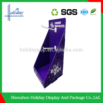 Cheap price waterproof pop cardboard display with hooks