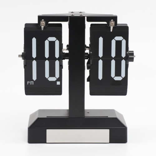 Classic Metal Flip Clock with Light for Table