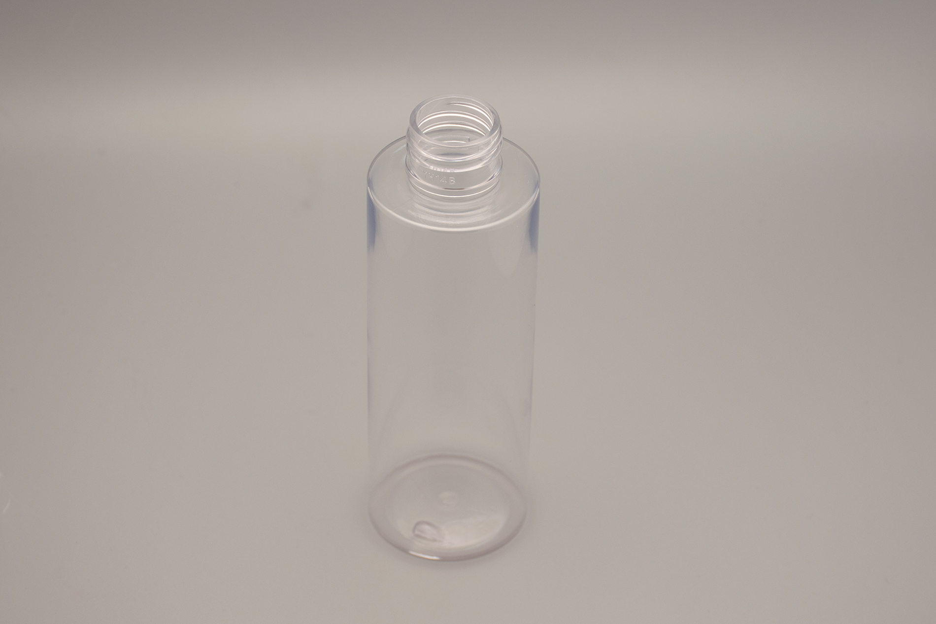 Garrafa redonda cilíndrica de plástico PET transparente de 120 mL/4 onças com gargalo 24-410 120 mL/4oz clear PET plastic cylinder round bottle with 24-410 neck