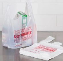 Customized plastic shopping bag with logo