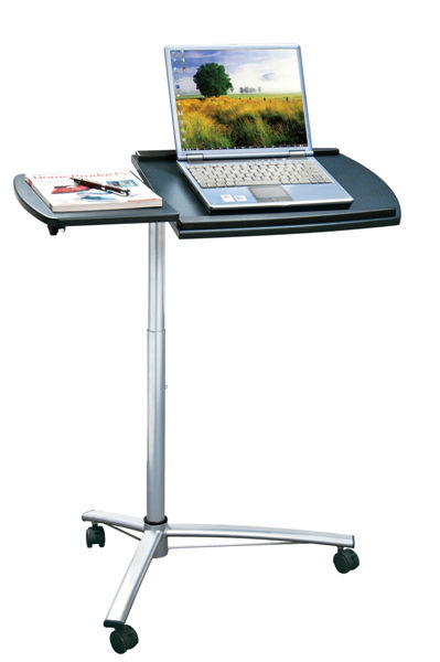 Tossbiss Laptop Tripod On Wheels With 2 Shelves, Portable Projector Floor Stand Adjustable Height 25.9 To 51.8 Inch With Phone Holder - View #3
